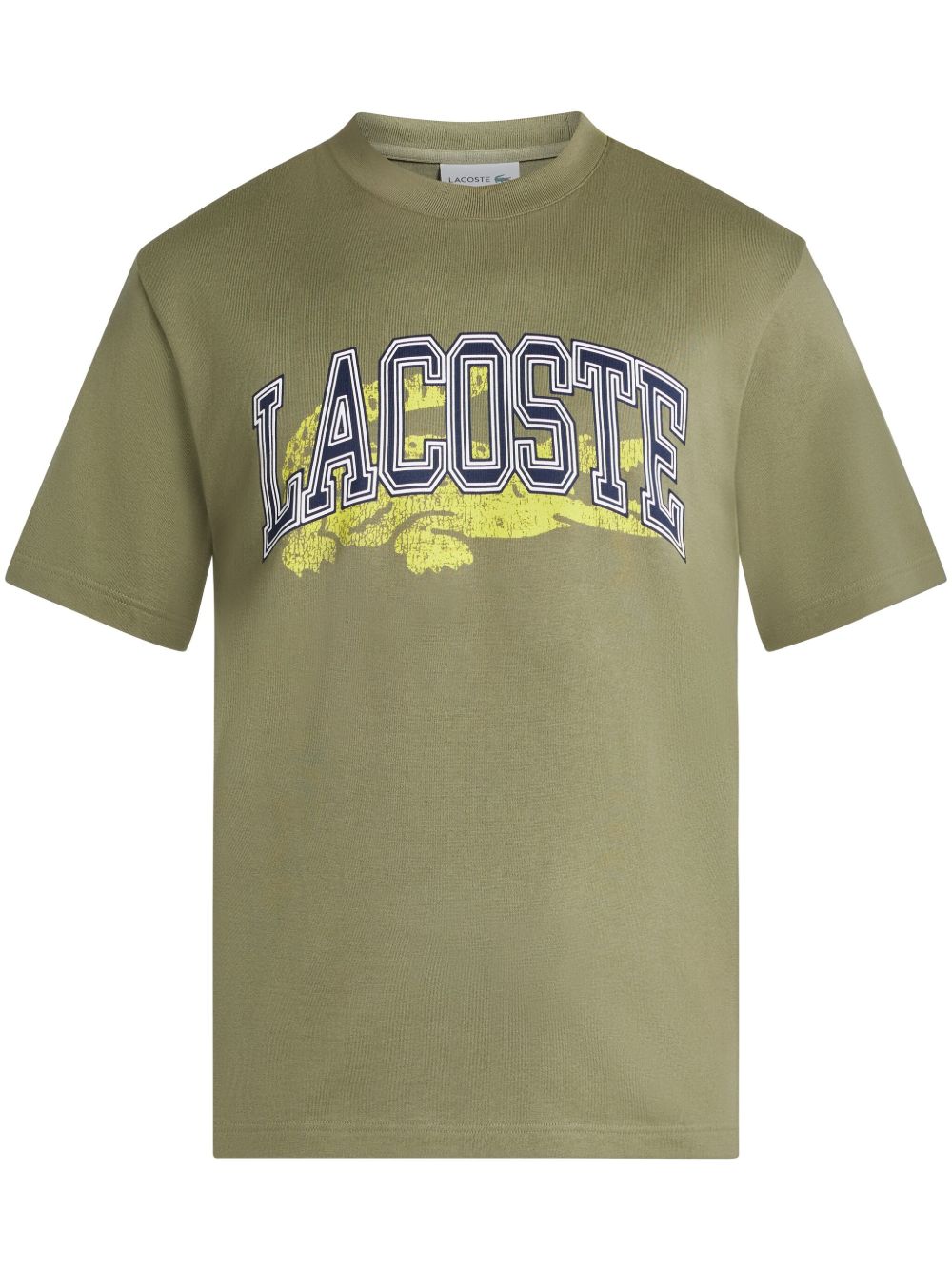 Lacoste 平纹针织棉T恤 - 绿色