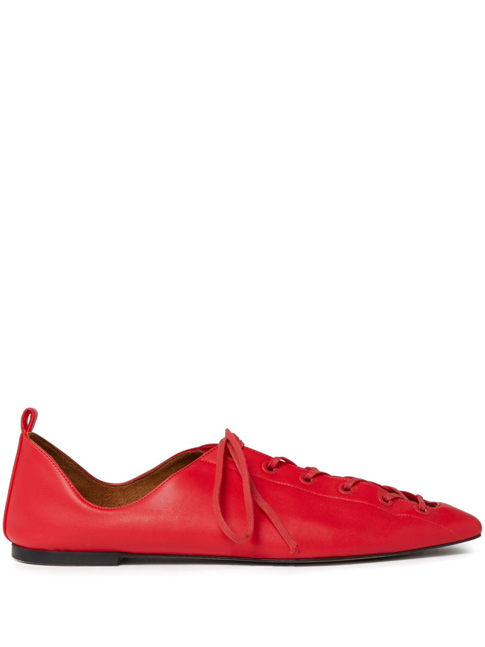 Stella McCartney 人造皮革系带鞋 - 红色