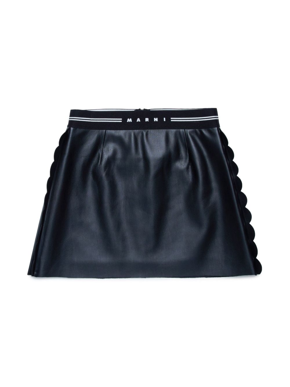 Marni Kids logo腰身半身裙 - 黑色