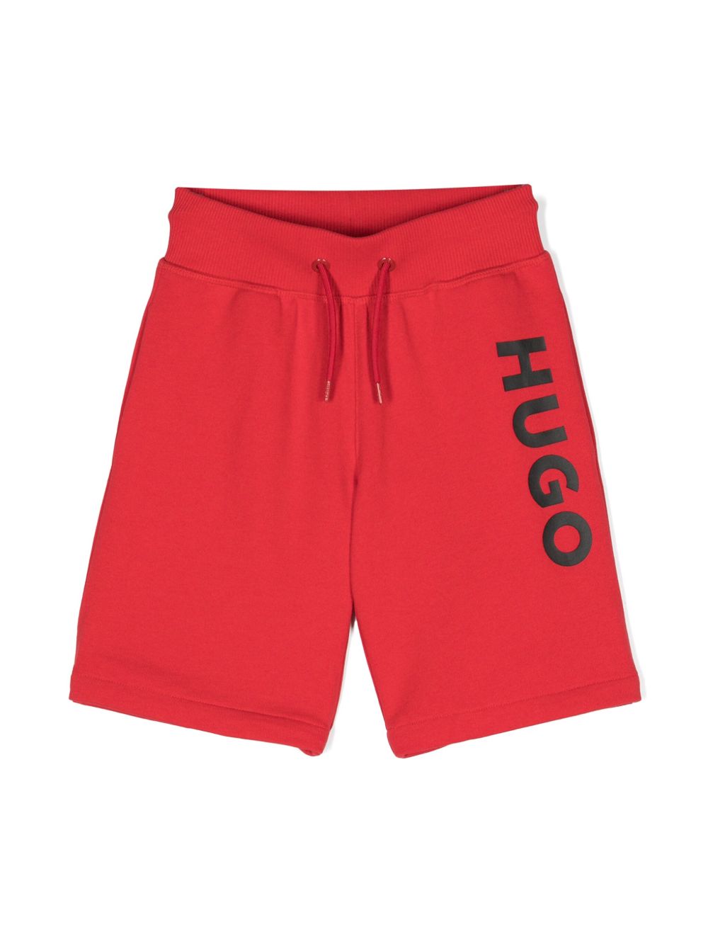 HUGO KIDS logo印花运动短裤 - 红色