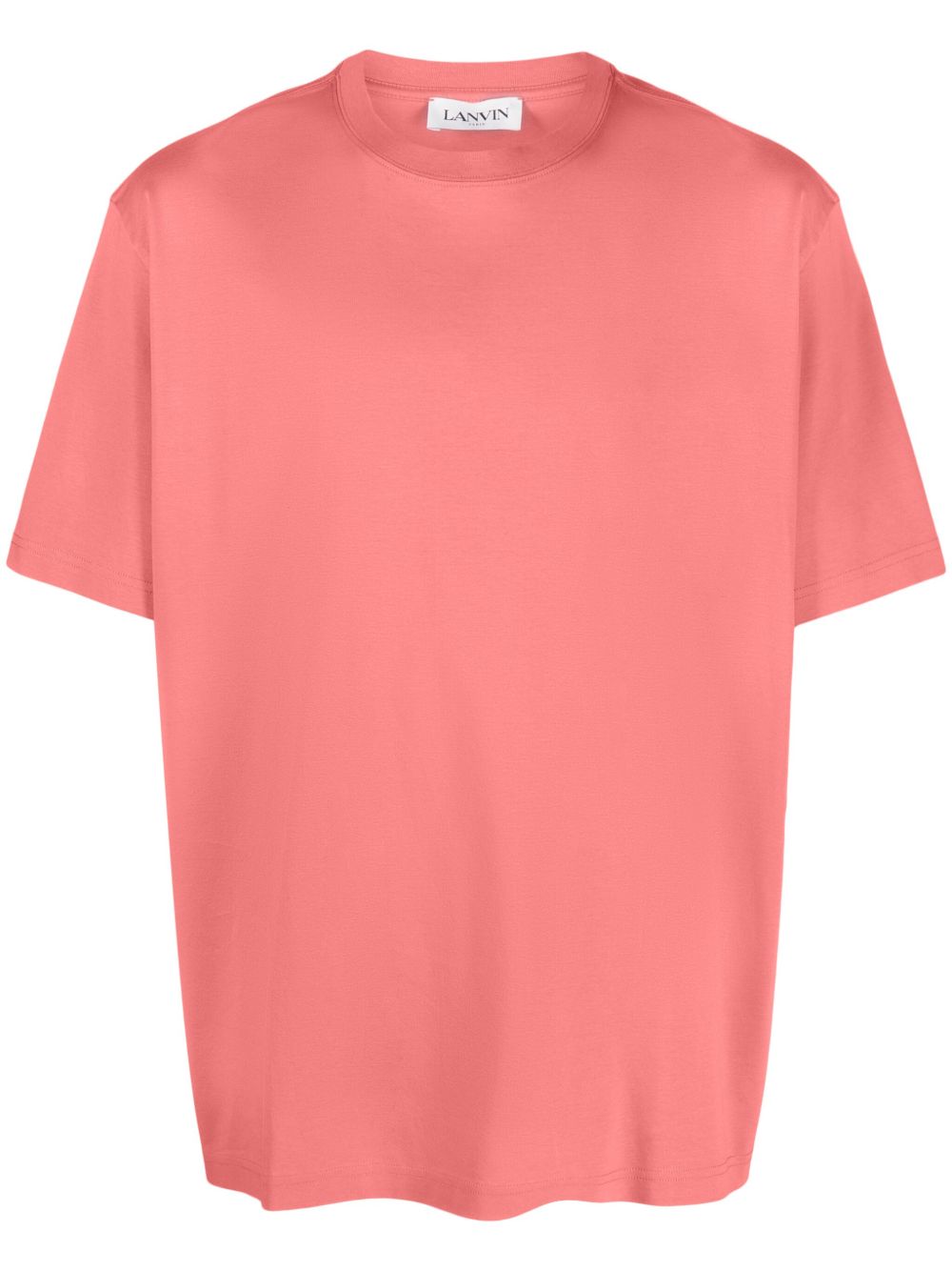 Lanvin logo刺绣棉T恤 - 粉色