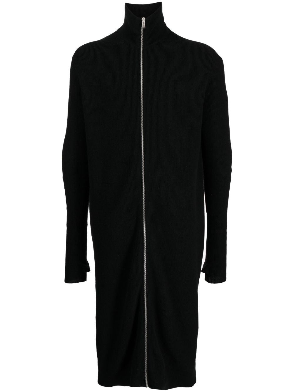 Ann Demeulemeester 细罗纹羊毛夹克 - 黑色