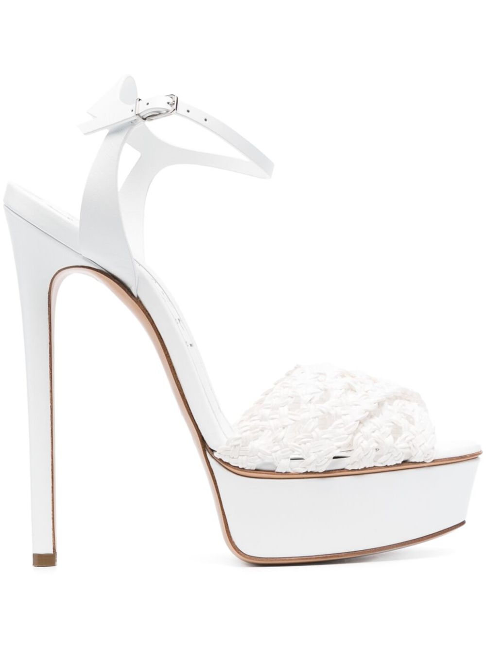 Casadei Flora Versilia 水台式高跟凉鞋 - 白色