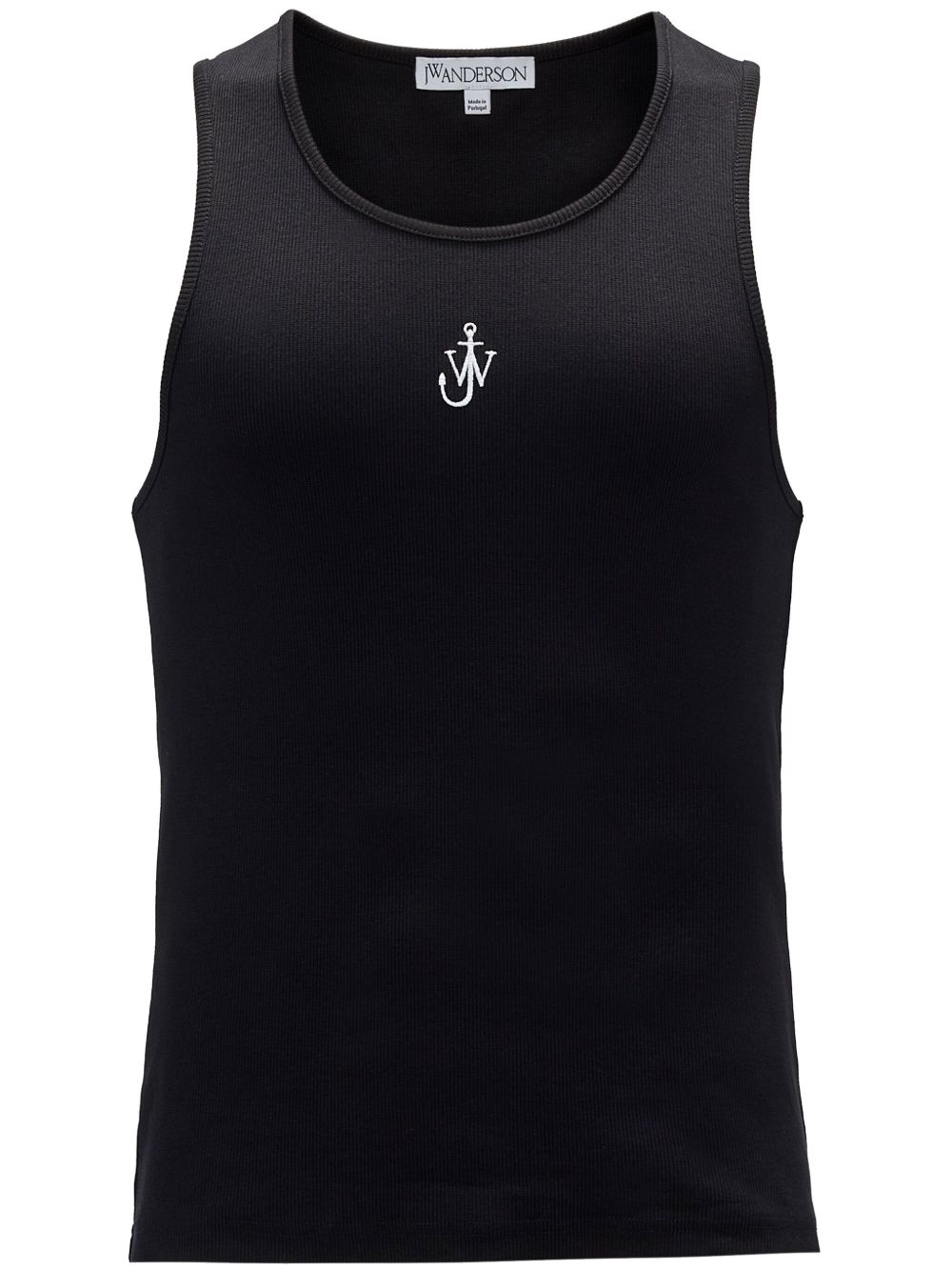 JW Anderson Anchor logo刺绣坦克背心 - 黑色