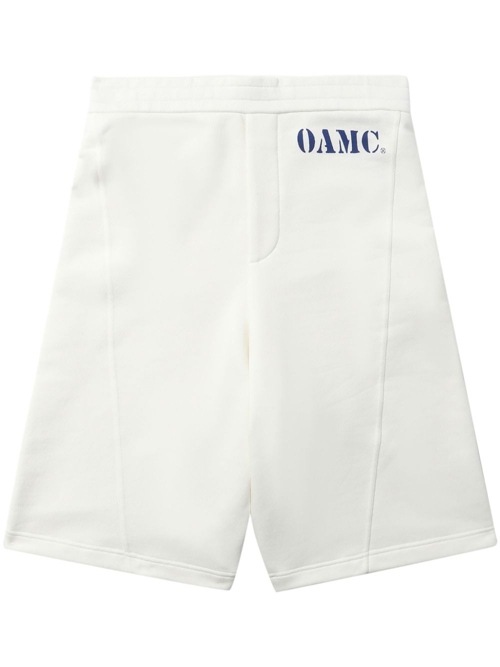 OAMC logo印花棉运动短裤 - 白色
