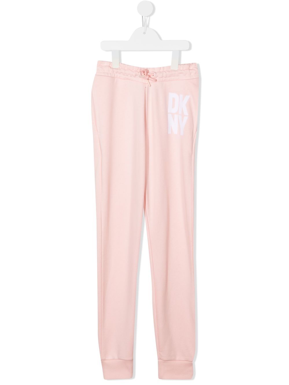 Dkny Kids logo印花抽绳裤腰运动裤 - 粉色