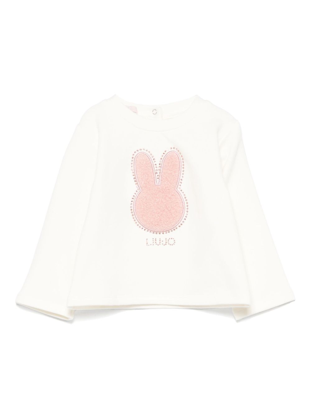 Liu Jo Kids 水钻缀饰卫衣 - 白色