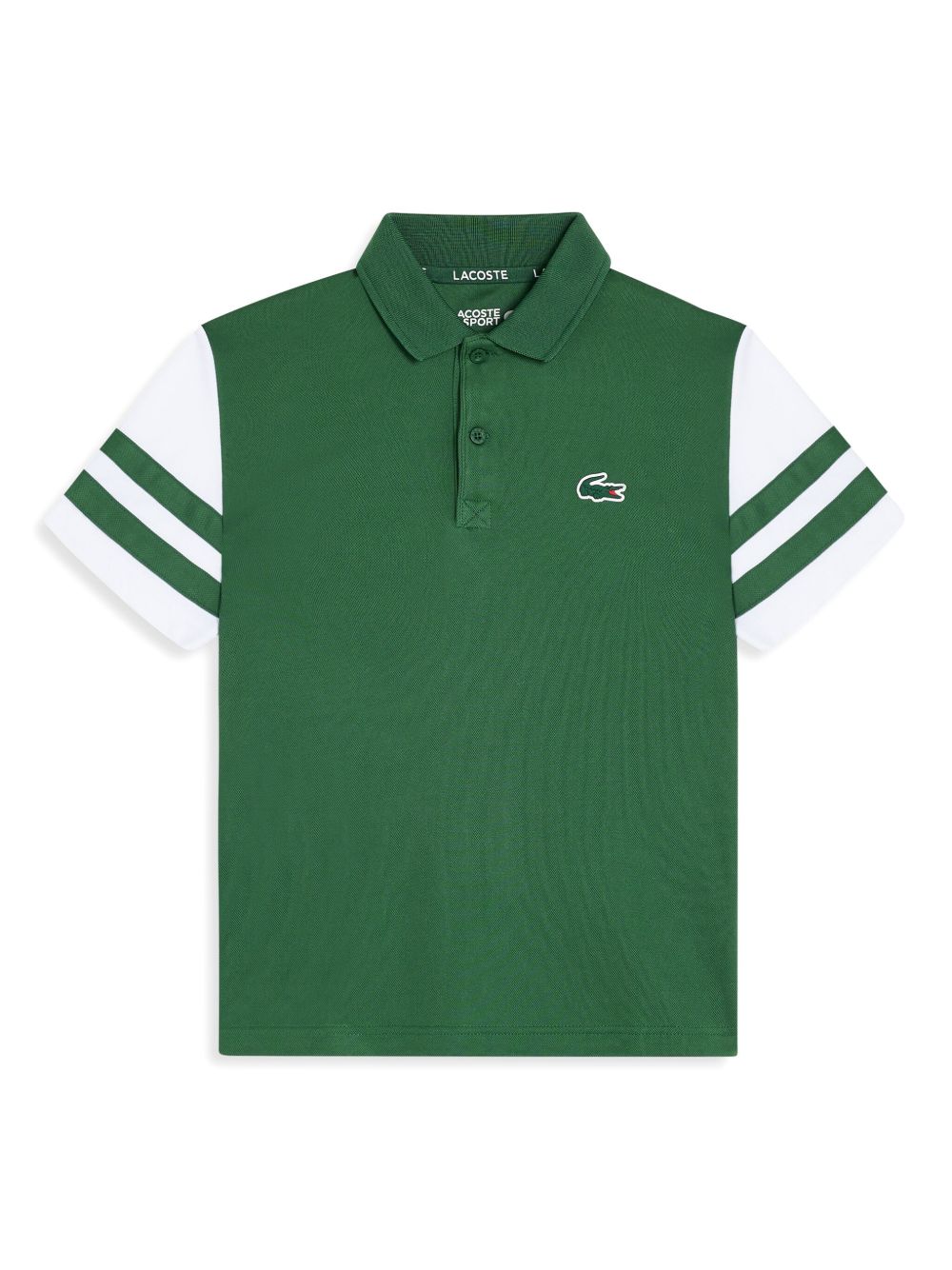 Lacoste 对比条纹polo衫 - 绿色