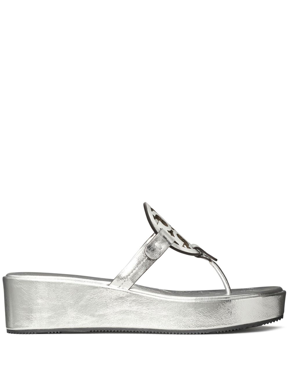 Tory Burch Miller 金属感平底拖鞋（2.5厘米） - 银色