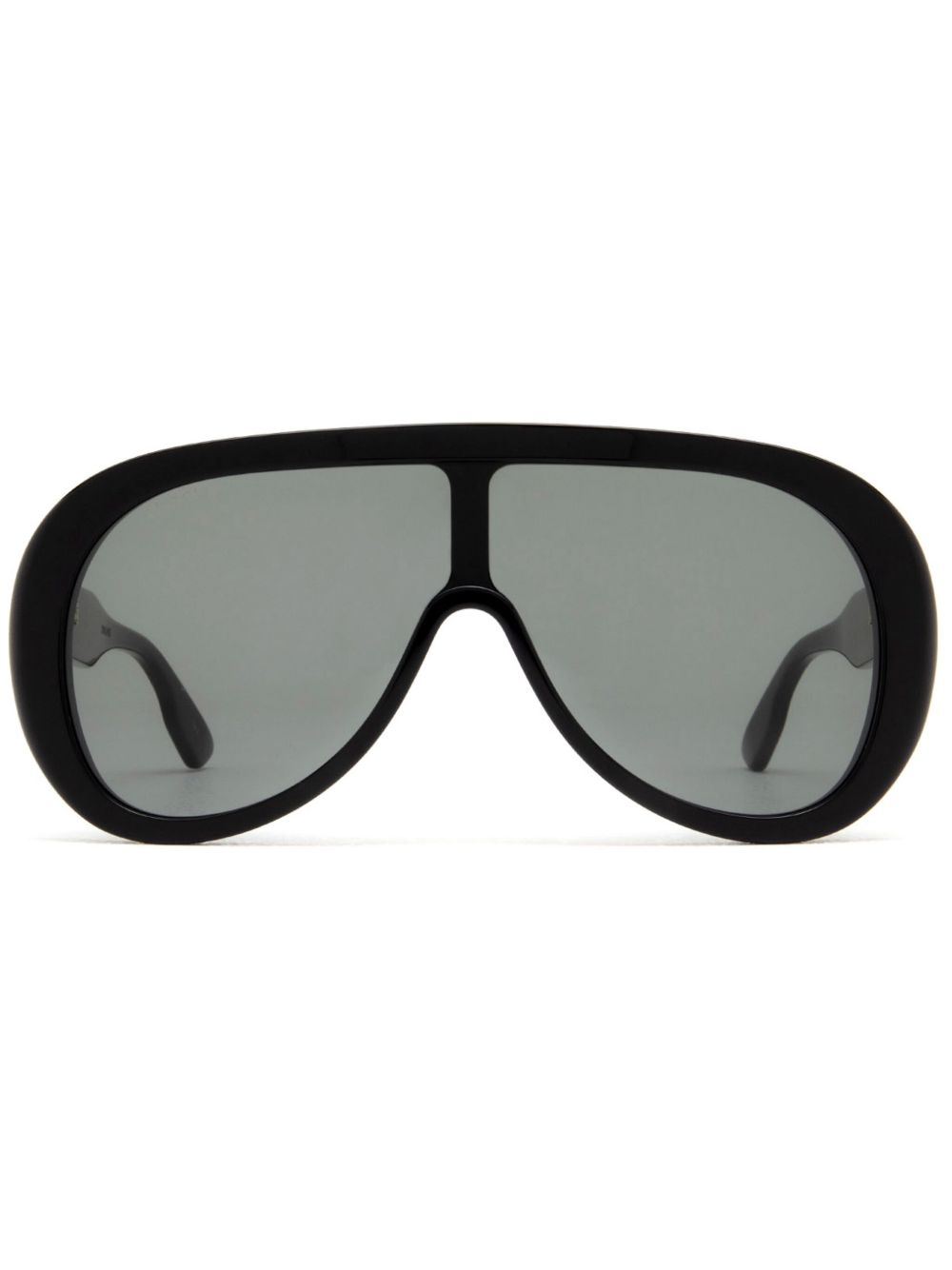 Gucci Eyewear 超大款面罩式太阳眼镜 - 黑色
