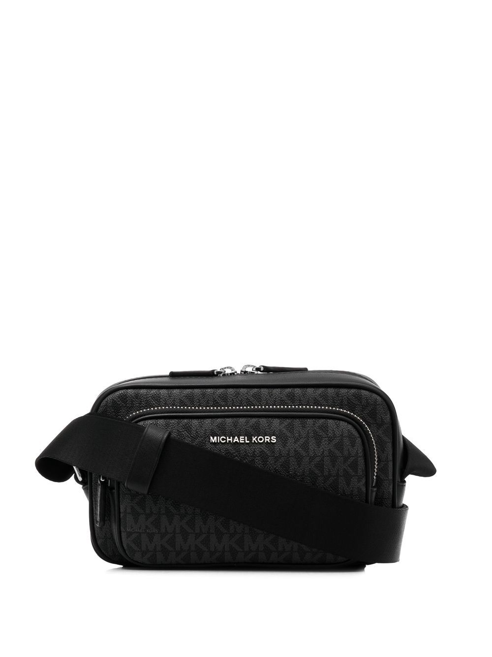 Michael Kors Hudson logo印花邮差包 - 黑色