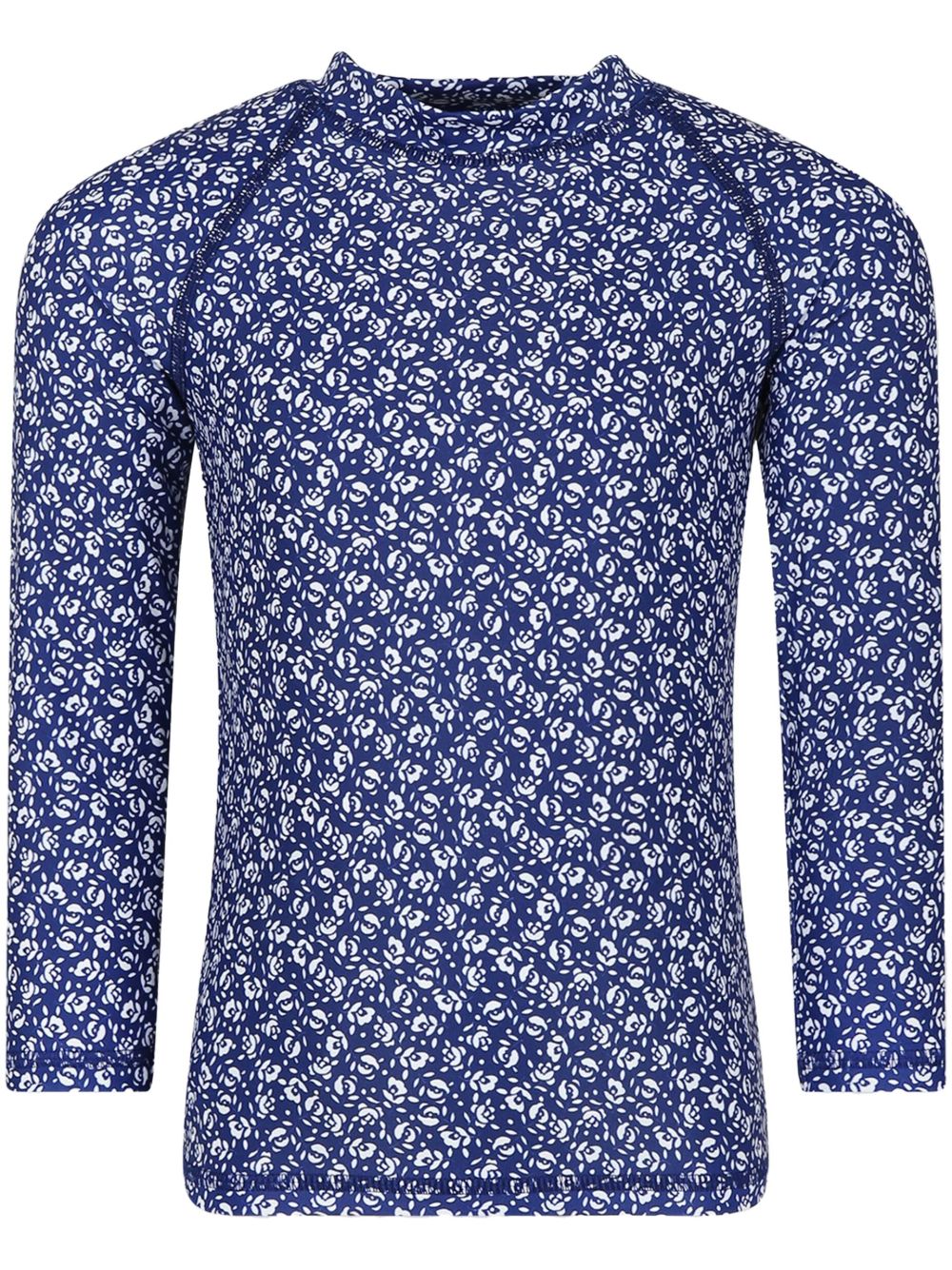 Petit Bateau 花卉印花浮力泳衣 - 蓝色
