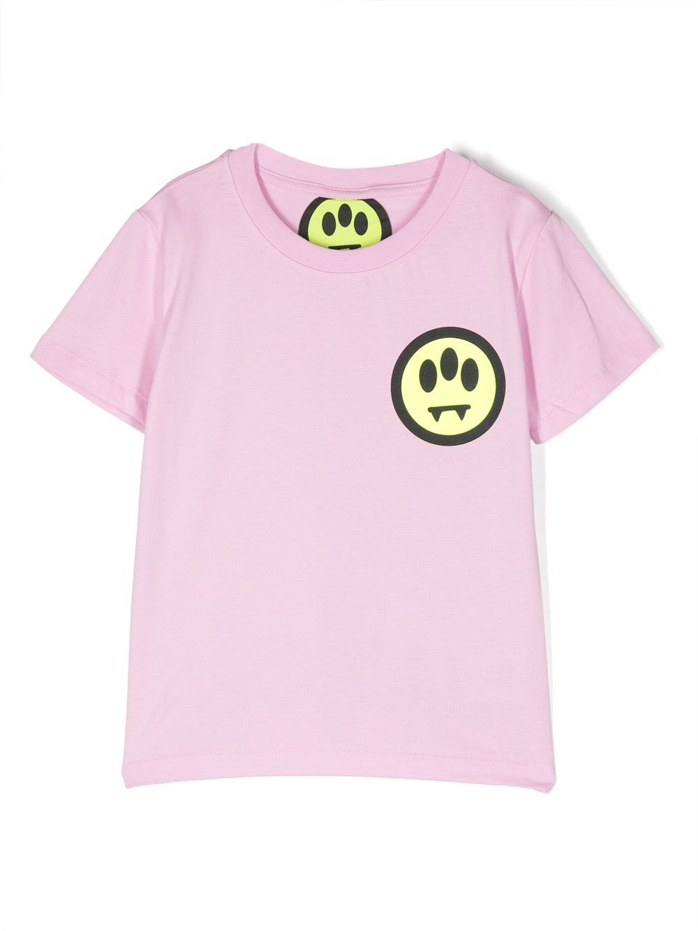 Barrow kids logo印花短袖棉T恤 - 粉色