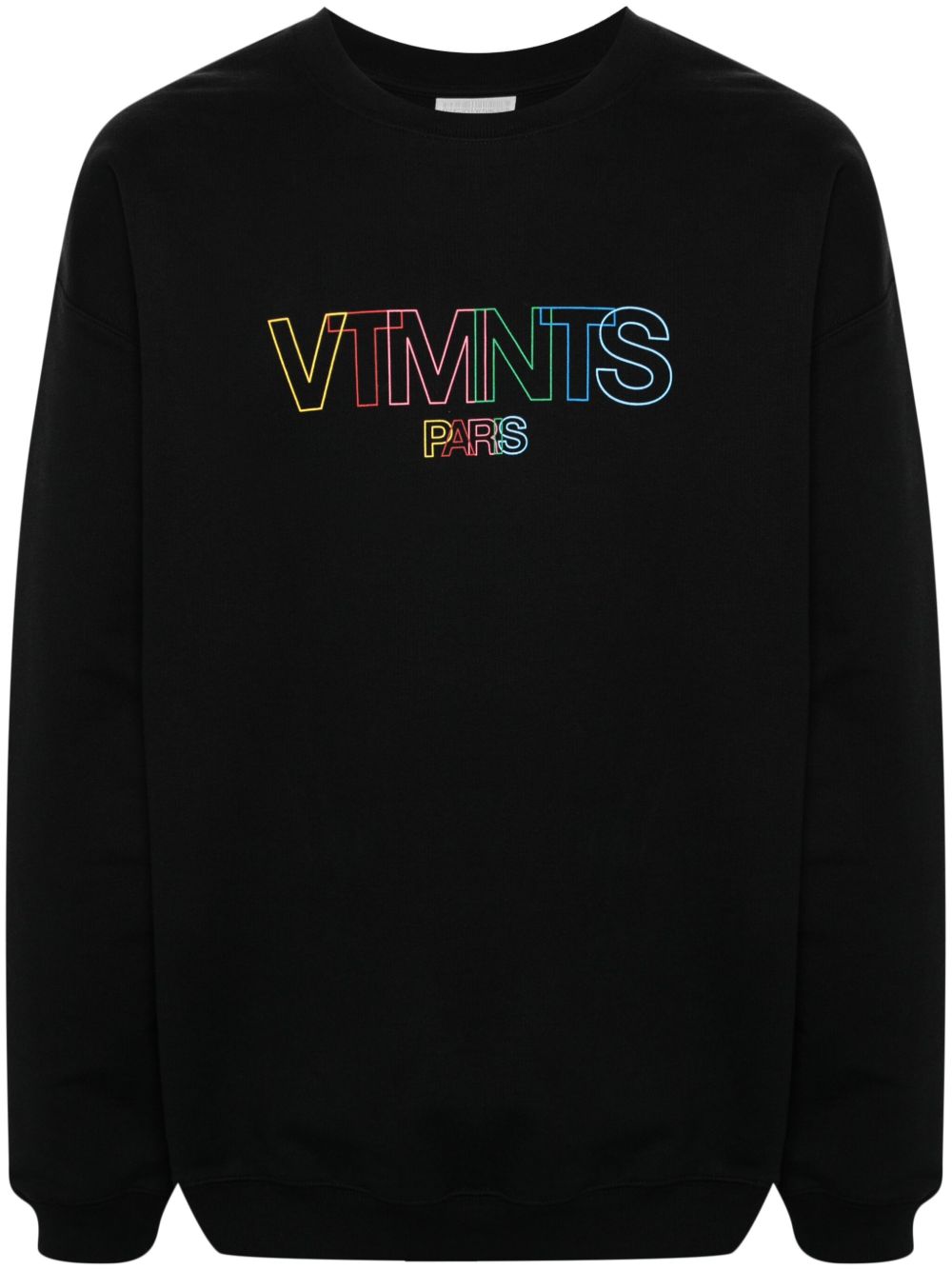 VTMNTS logo印花圆领卫衣 - 黑色
