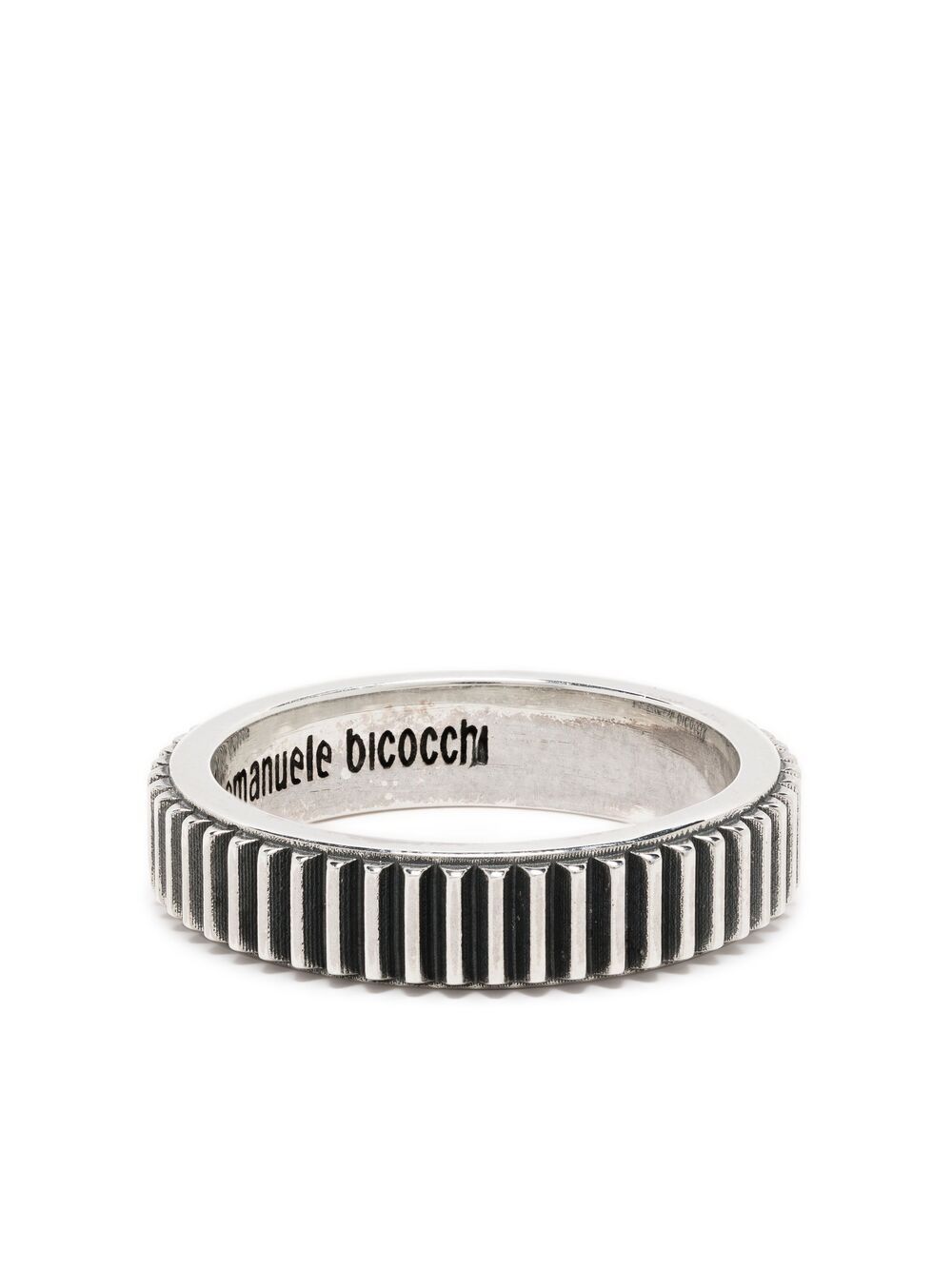 Emanuele Bicocchi 条纹指环 - 银色