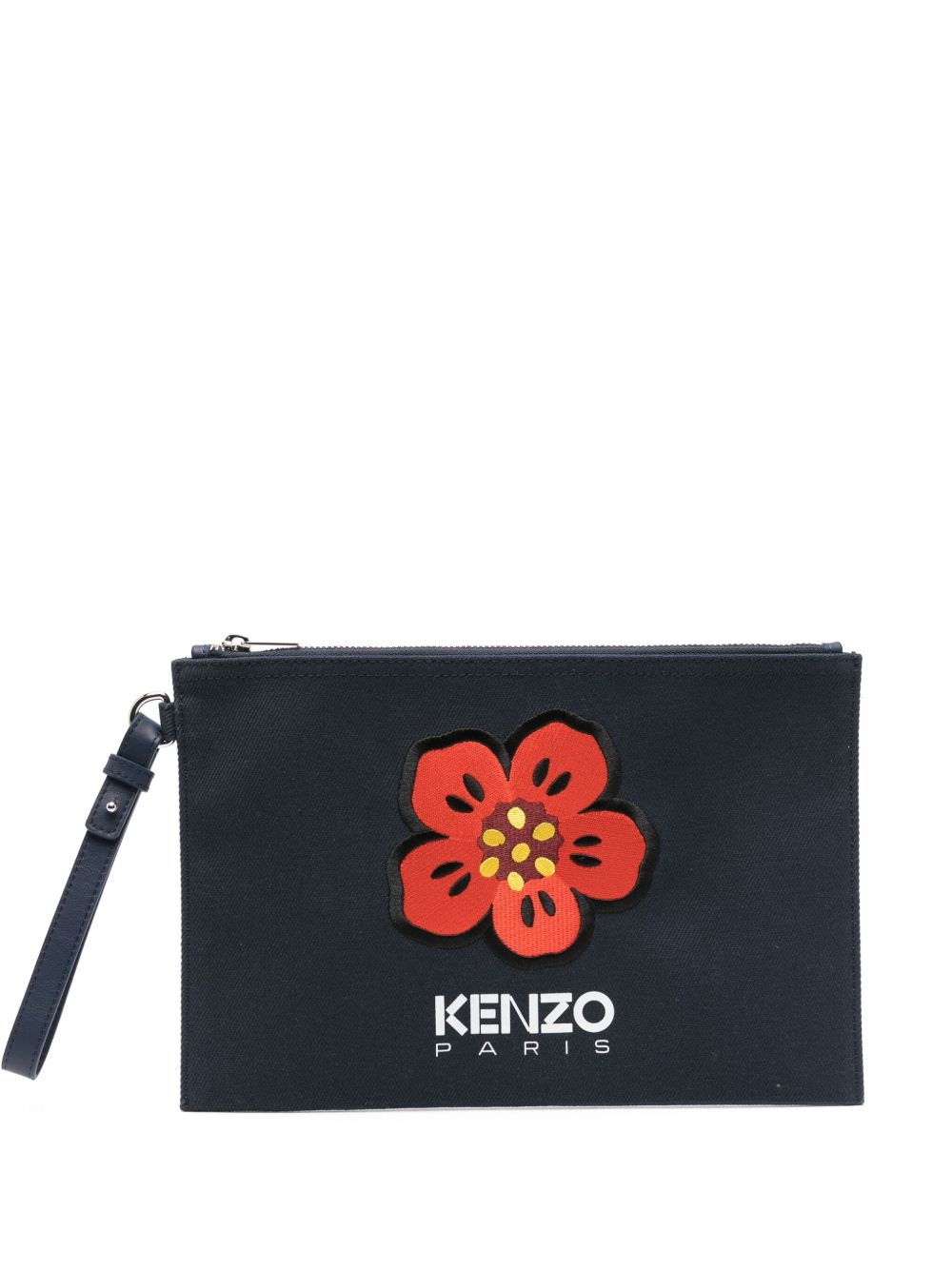 Kenzo Boke Flower 图案手拿包 - 蓝色