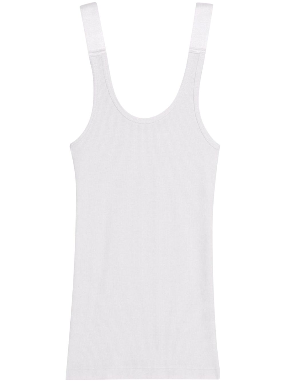 Helmut Lang 罗纹弹性坦克背心 - 白色