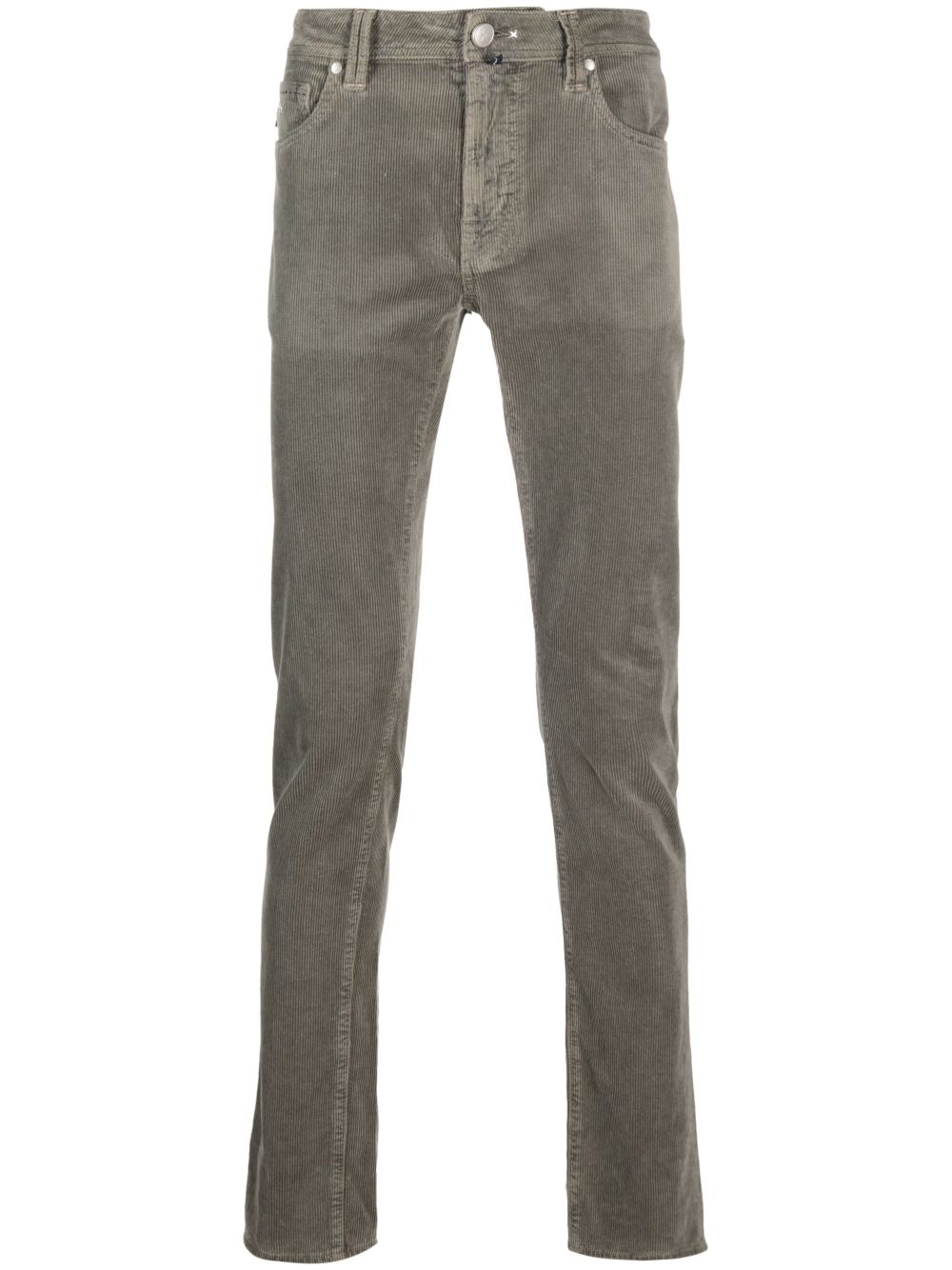 Sartoria Tramarossa 灯芯绒修身长裤 - 灰色
