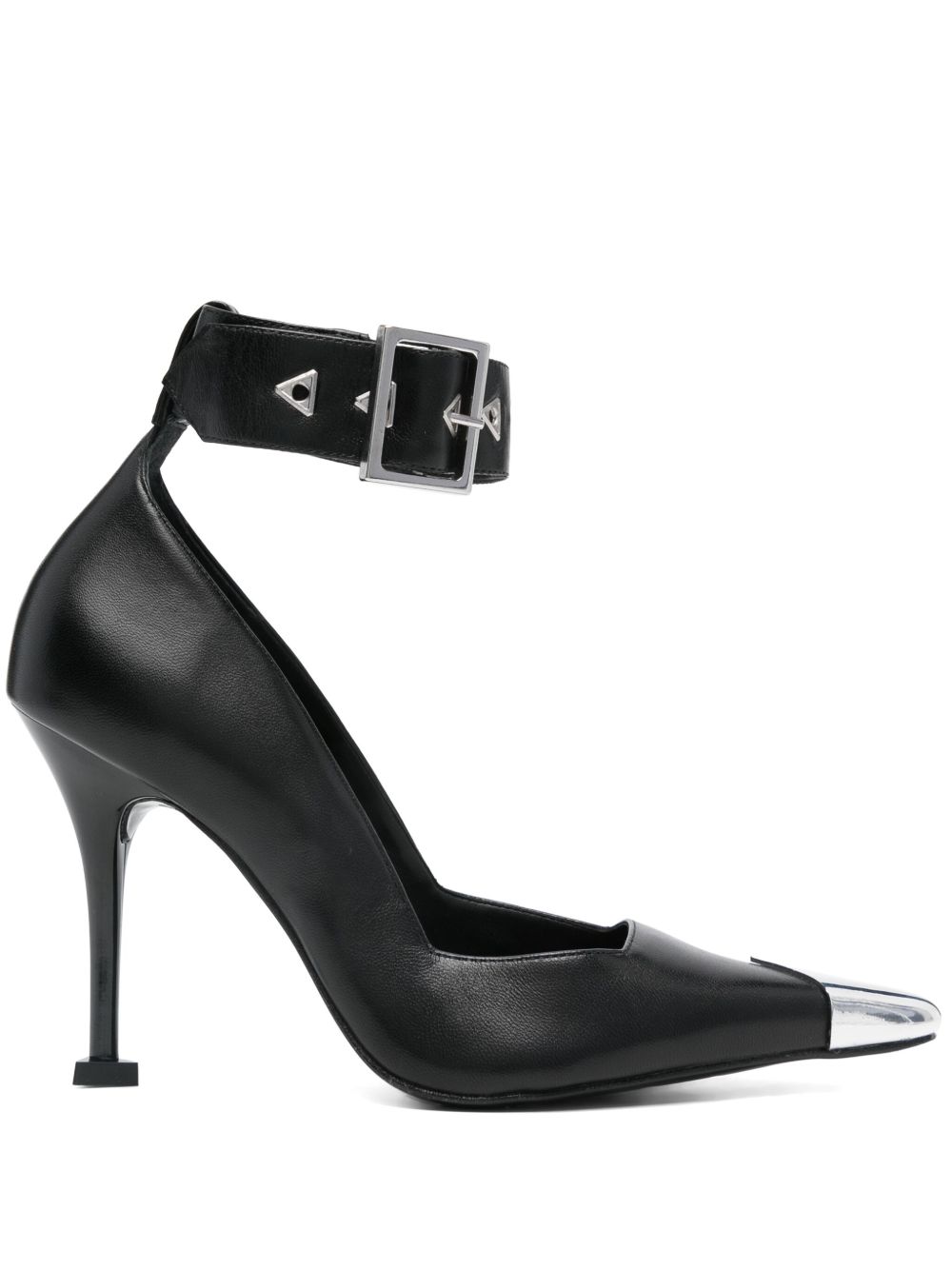 Schutz 皮质高跟鞋（9.5厘米） - 黑色