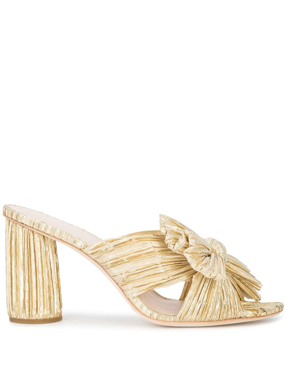 Loeffler Randall Penny 褶饰高跟穆勒鞋 - 黄色