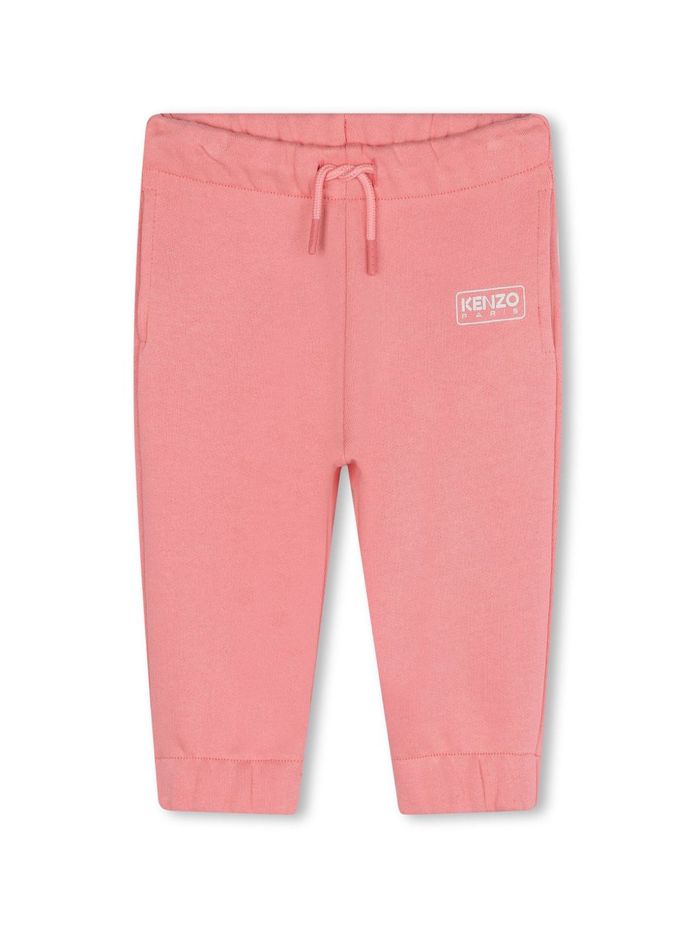 Kenzo Kids logo印花棉运动套装 - 粉色