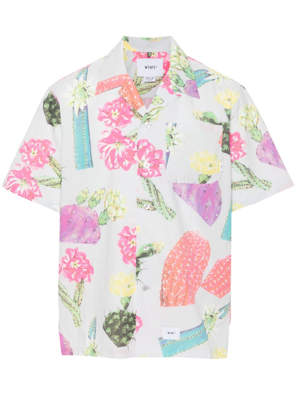 WTAPS 仙人掌印花衬衫 - 蓝色