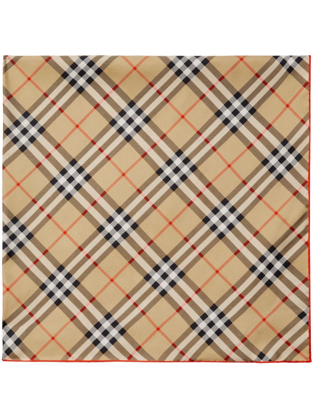 Burberry 经典格纹真丝围巾 - 中性色