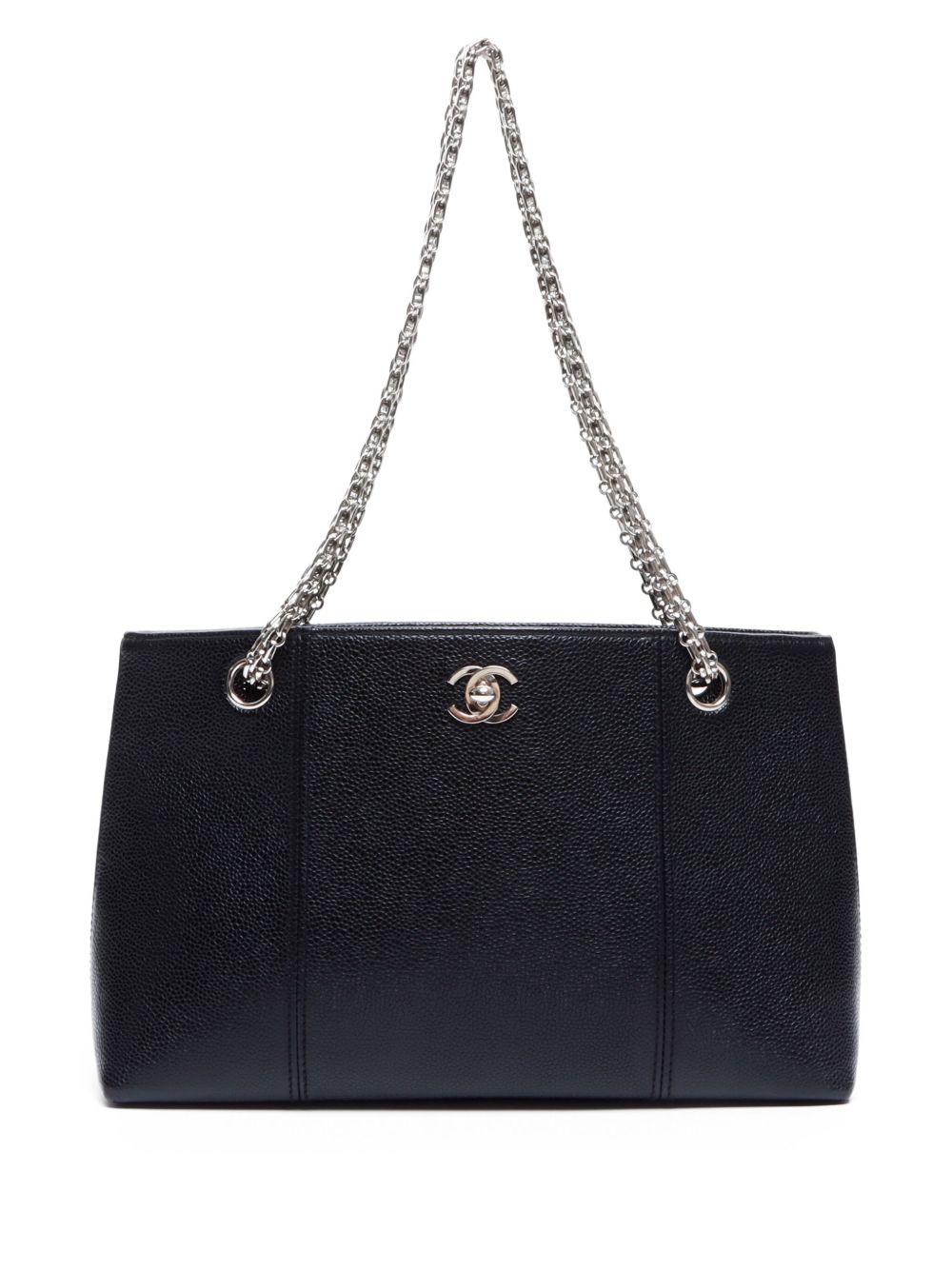 CHANEL Pre-Owned CC 旋扣手提包（2000-2002年典藏款） - 黑色