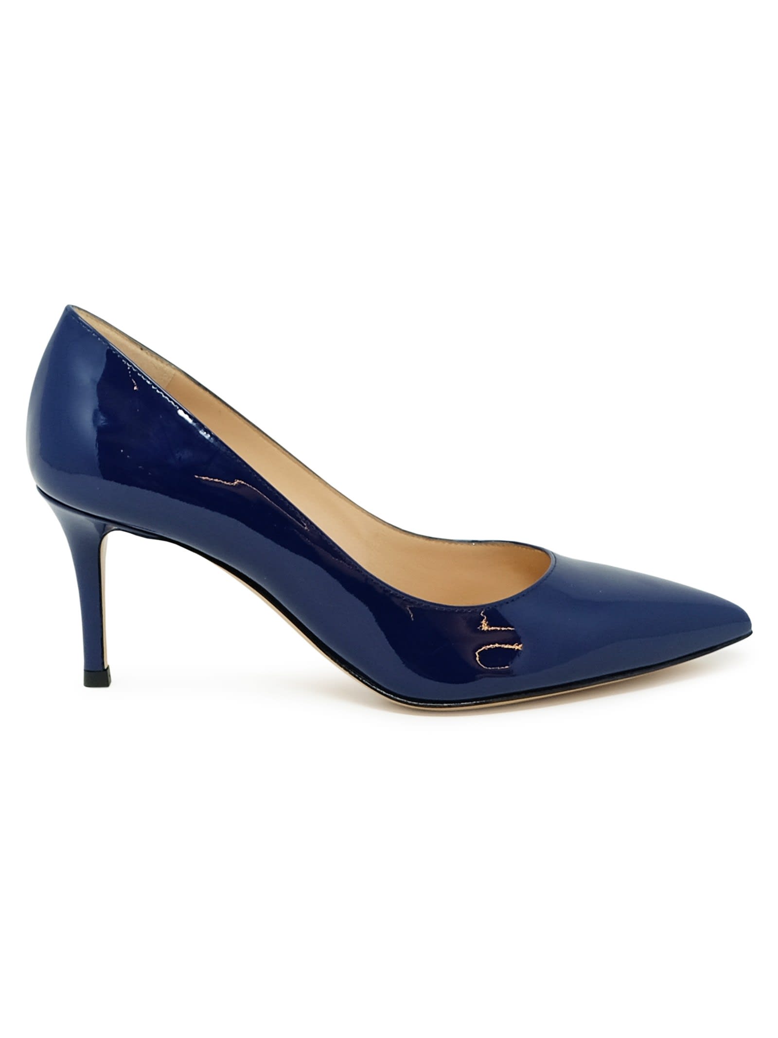 Gianvito Rossi G26770.70ric. Vernavy Navy Patent Pumps