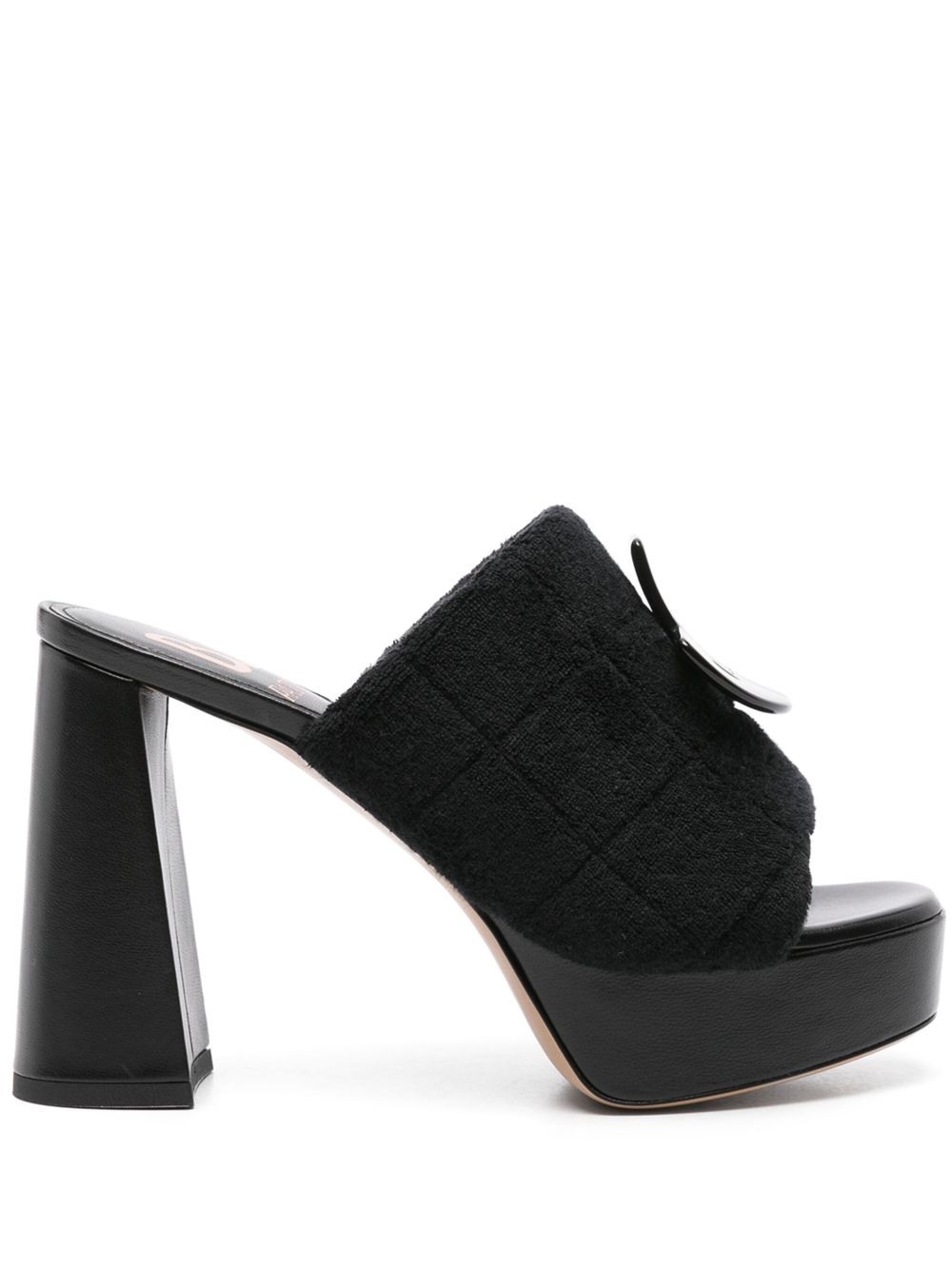 Patou x Bettina Vermillon Padded Anita 高跟穆勒鞋 - 黑色