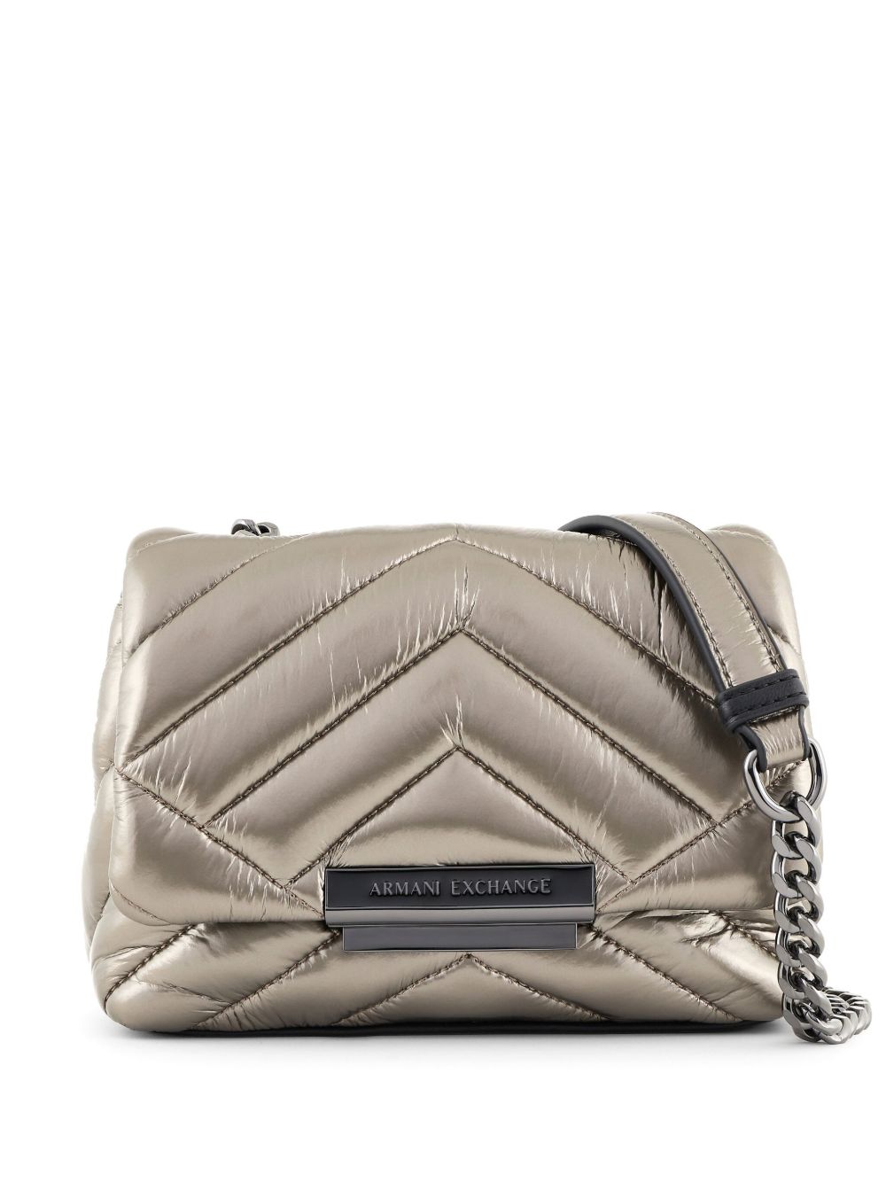 Armani Exchange 马特拉塞凸纹效果迷你包 - 中性色