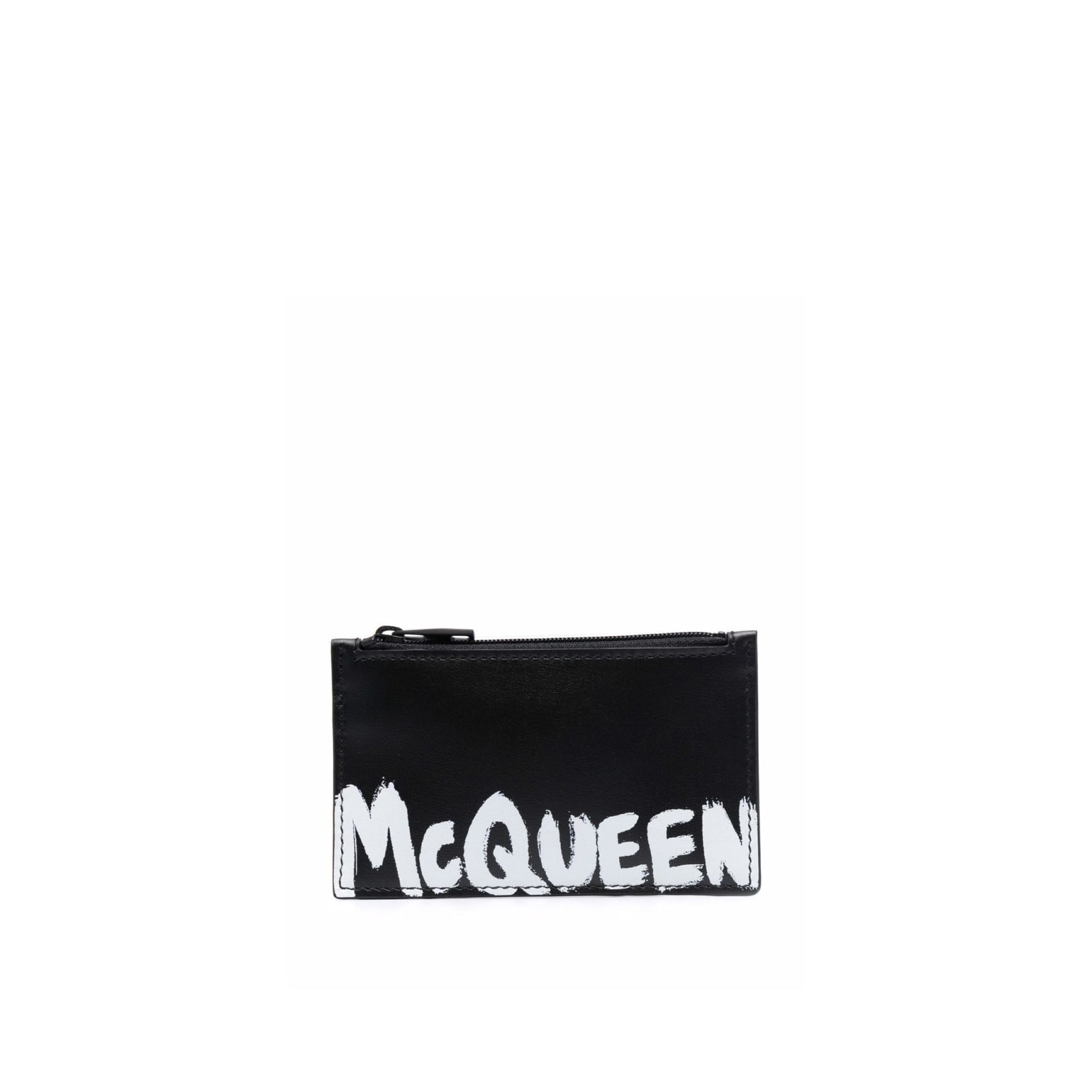 Alexander McQueen 标志皮革钱包