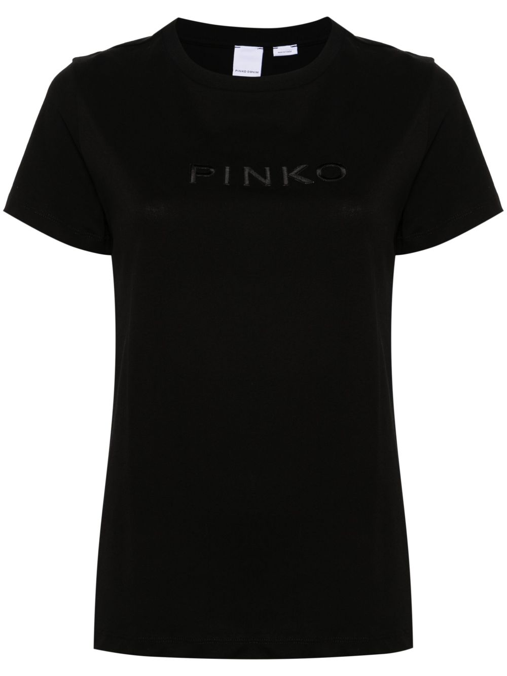 PINKO 标贴棉T恤 - 黑色