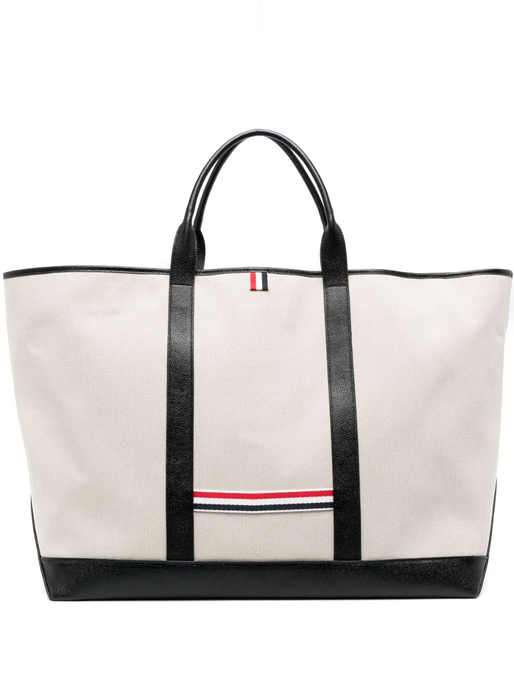 Thom Browne 红白蓝条纹手提包 - 中性色