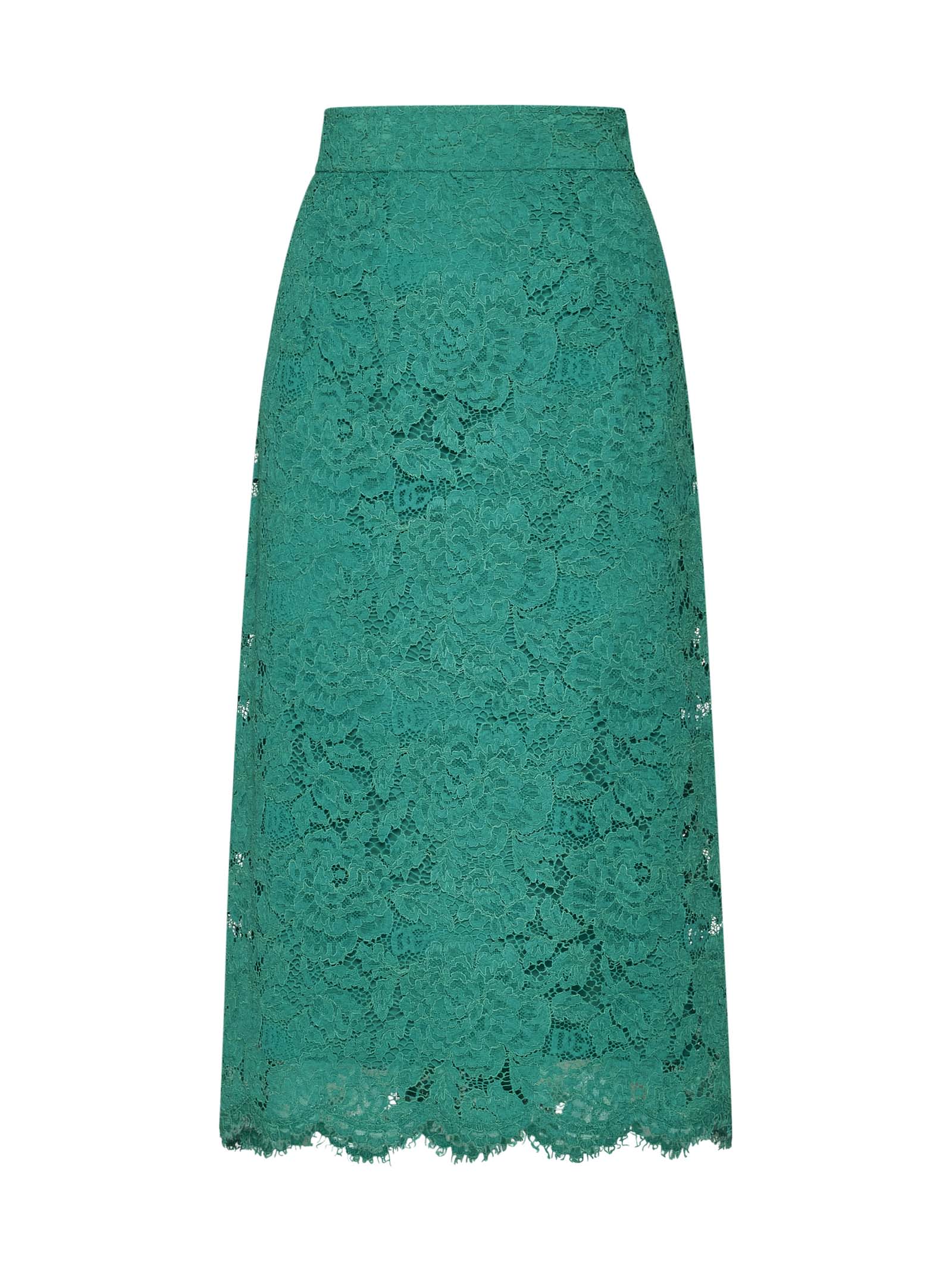 Dolce & Gabbana Floral Lace Skirt