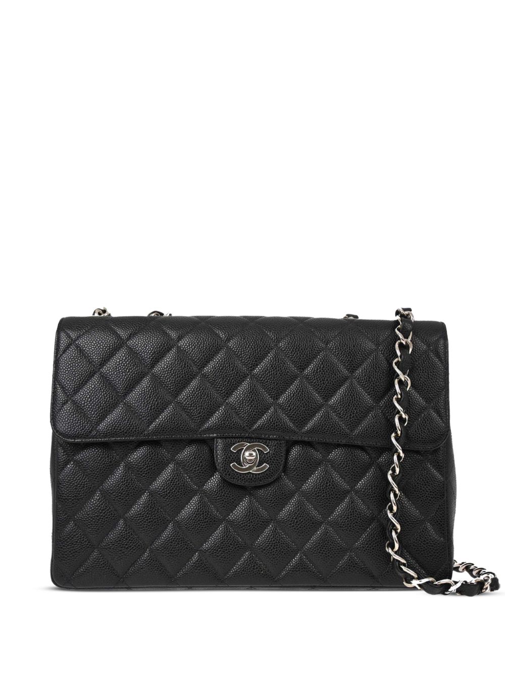 CHANEL Pre-Owned Jumbo Classic Flap 单肩包（2000年典藏款） - 黑色