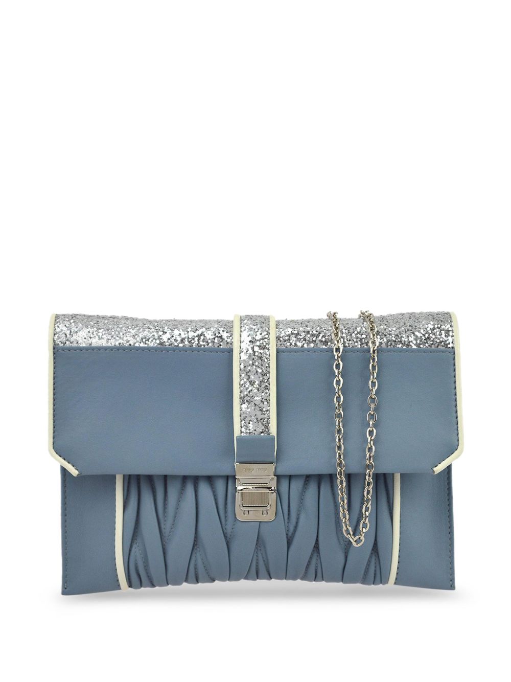 Miu Miu Pre-Owned 马特拉塞凸纹效果单肩包（2010-2020年代典藏款） - 蓝色