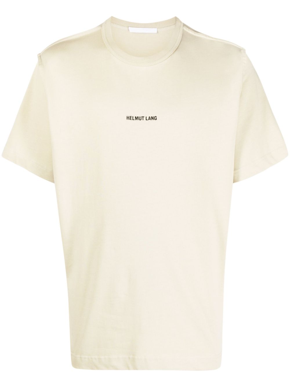 Helmut Lang logo刺绣棉T恤 - 中性色