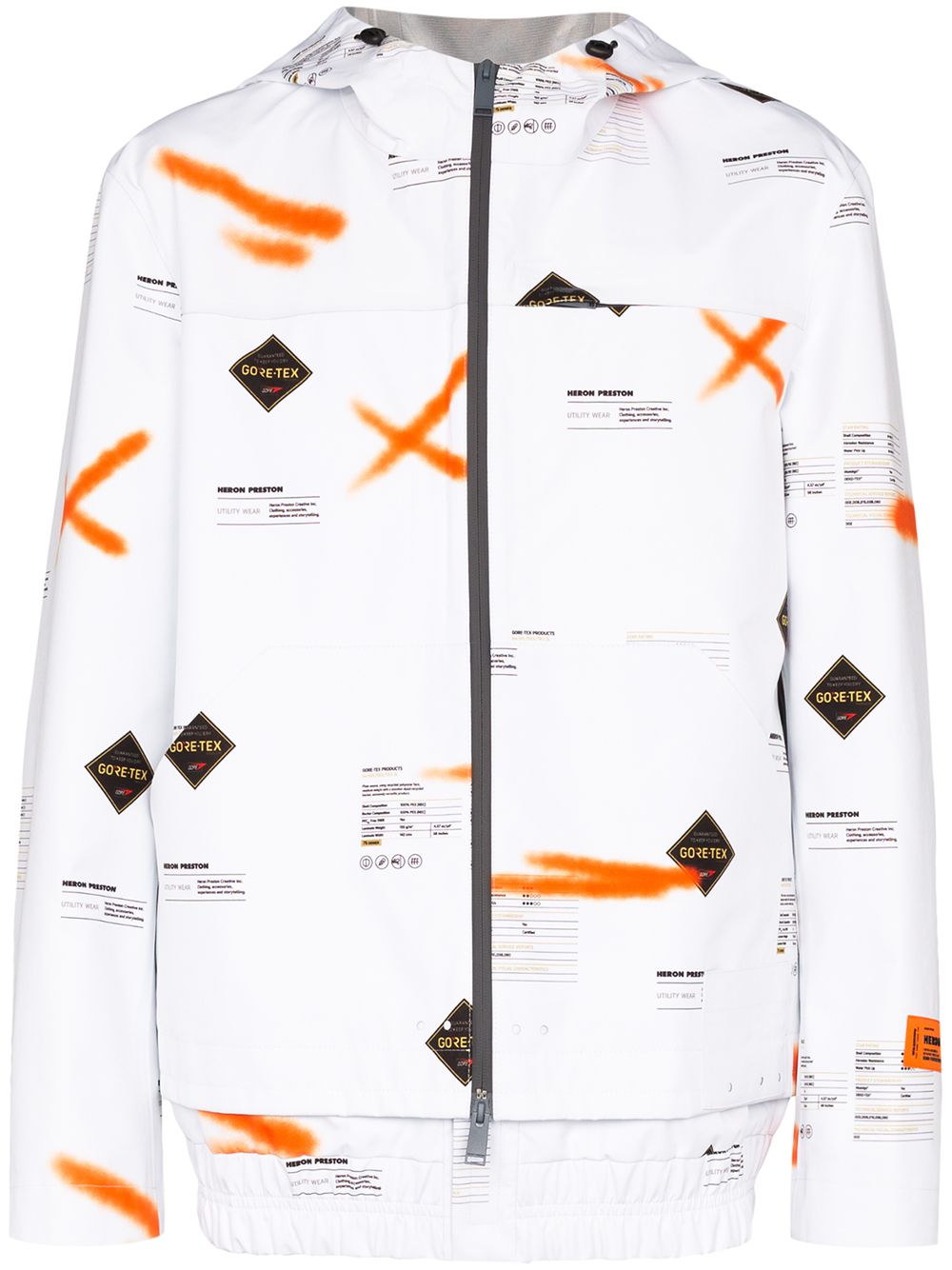 Heron Preston GORE-TEX 印花防风夹克 - 白色