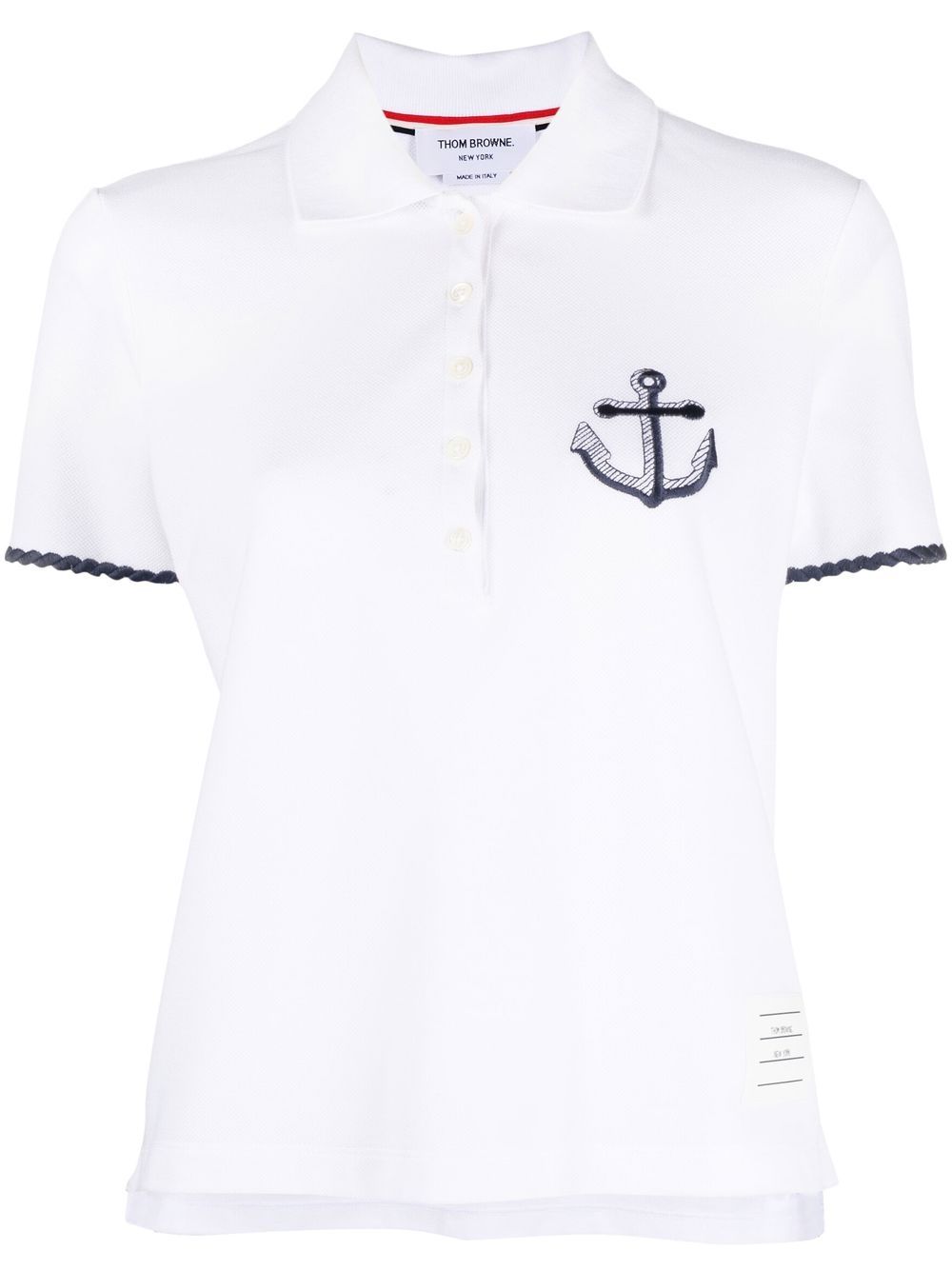 Thom Browne 船锚图案polo衫 - 白色