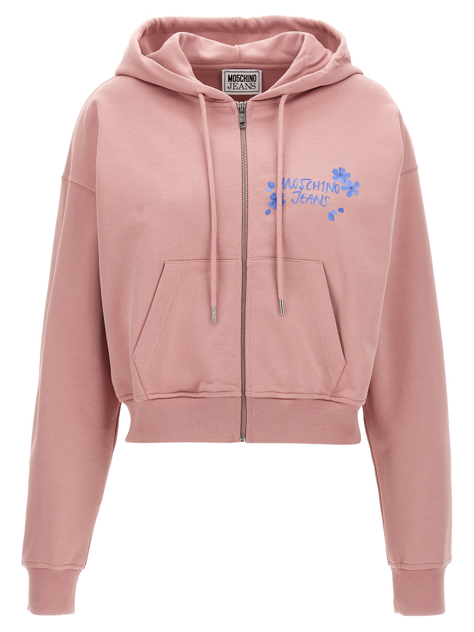 MOSCHINO 牛仔连帽卫衣
