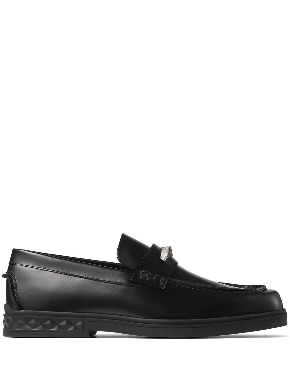 Jimmy Choo Josh Driver 皮质乐福鞋 - 黑色