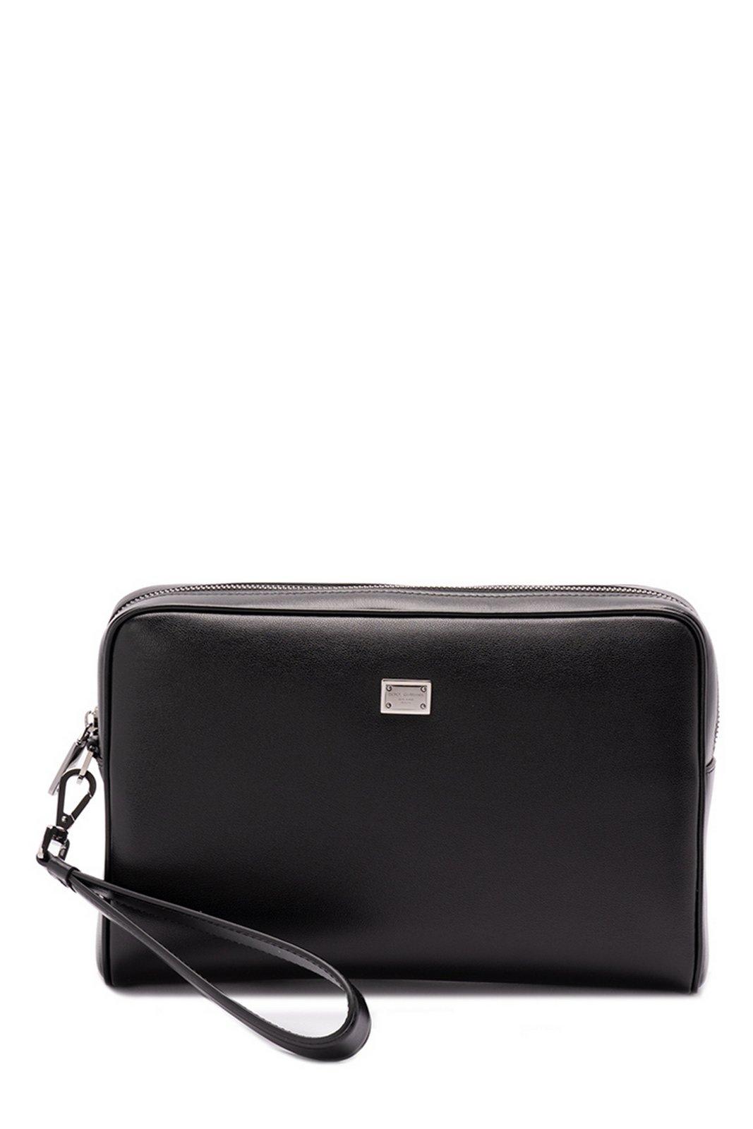 Dolce & Gabbana Black Leather Pouch