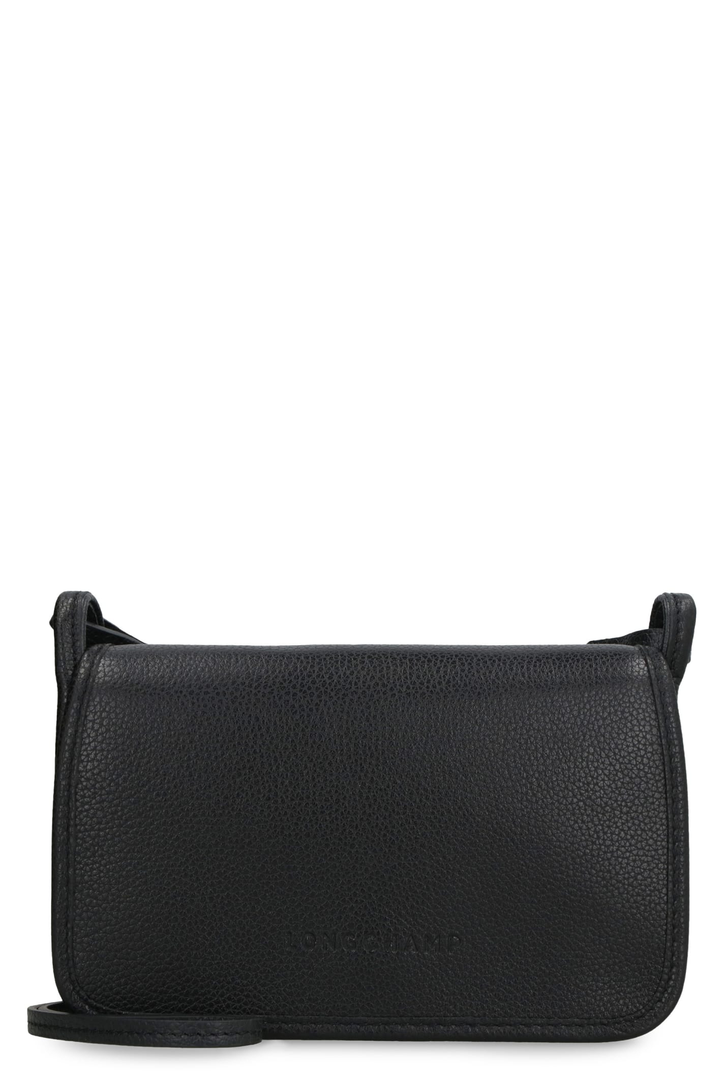 Longchamp The Foulonné Leather Wallet On Chain