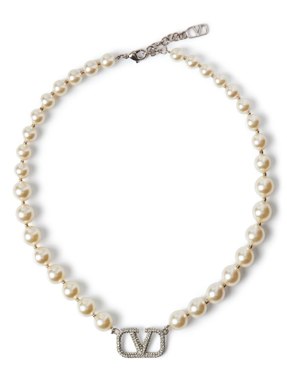 Valentino Garavani VLogo Signature 珠饰项链 - 中性色