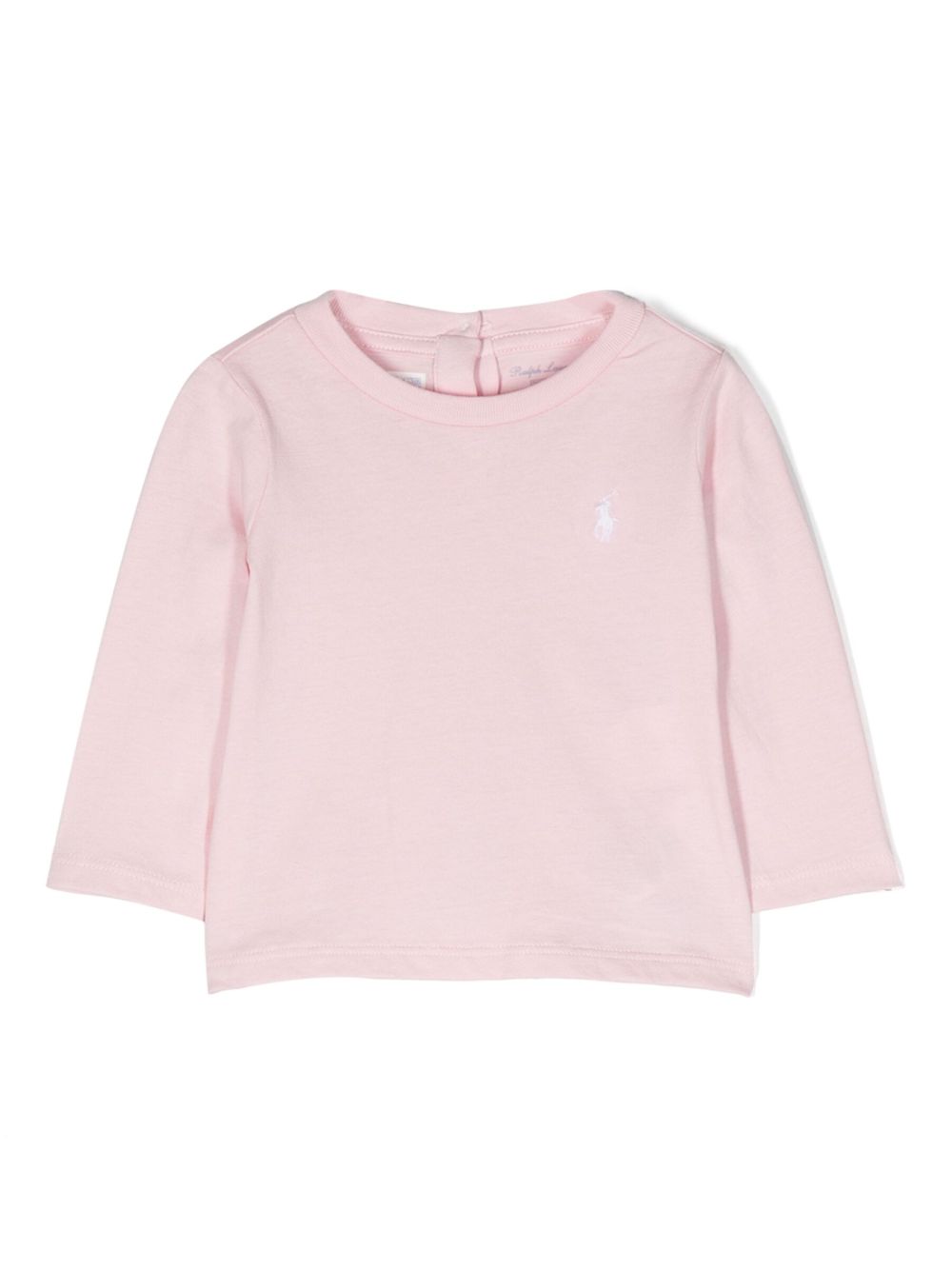 POLO RALPH LAUREN KIDS logo刺绣棉T恤 - 粉色