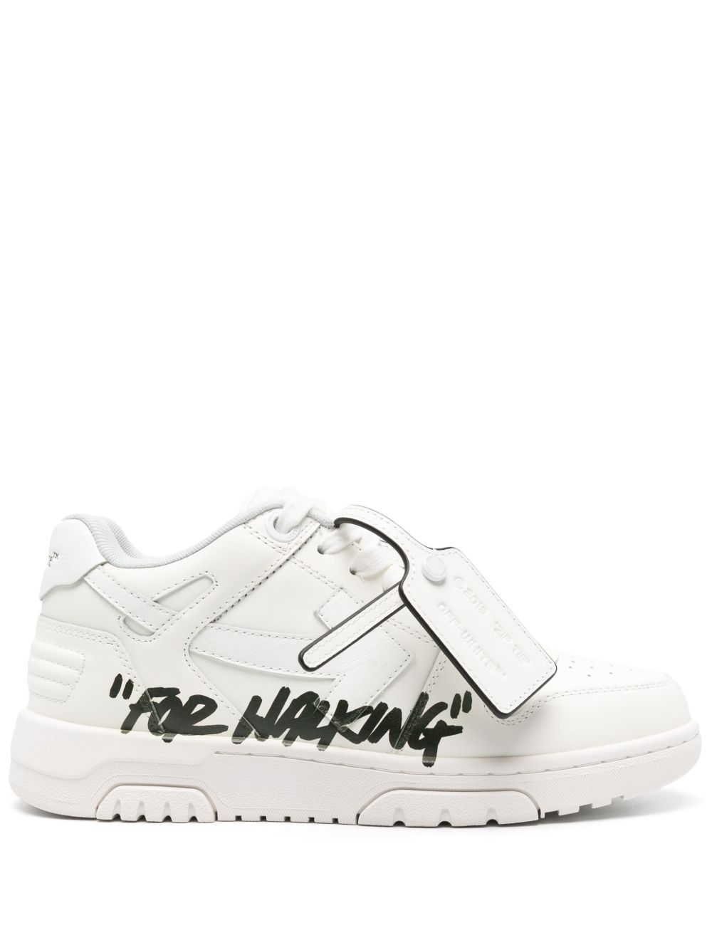 Off-White Out Of Office For Walking 皮质运动鞋 - 白色