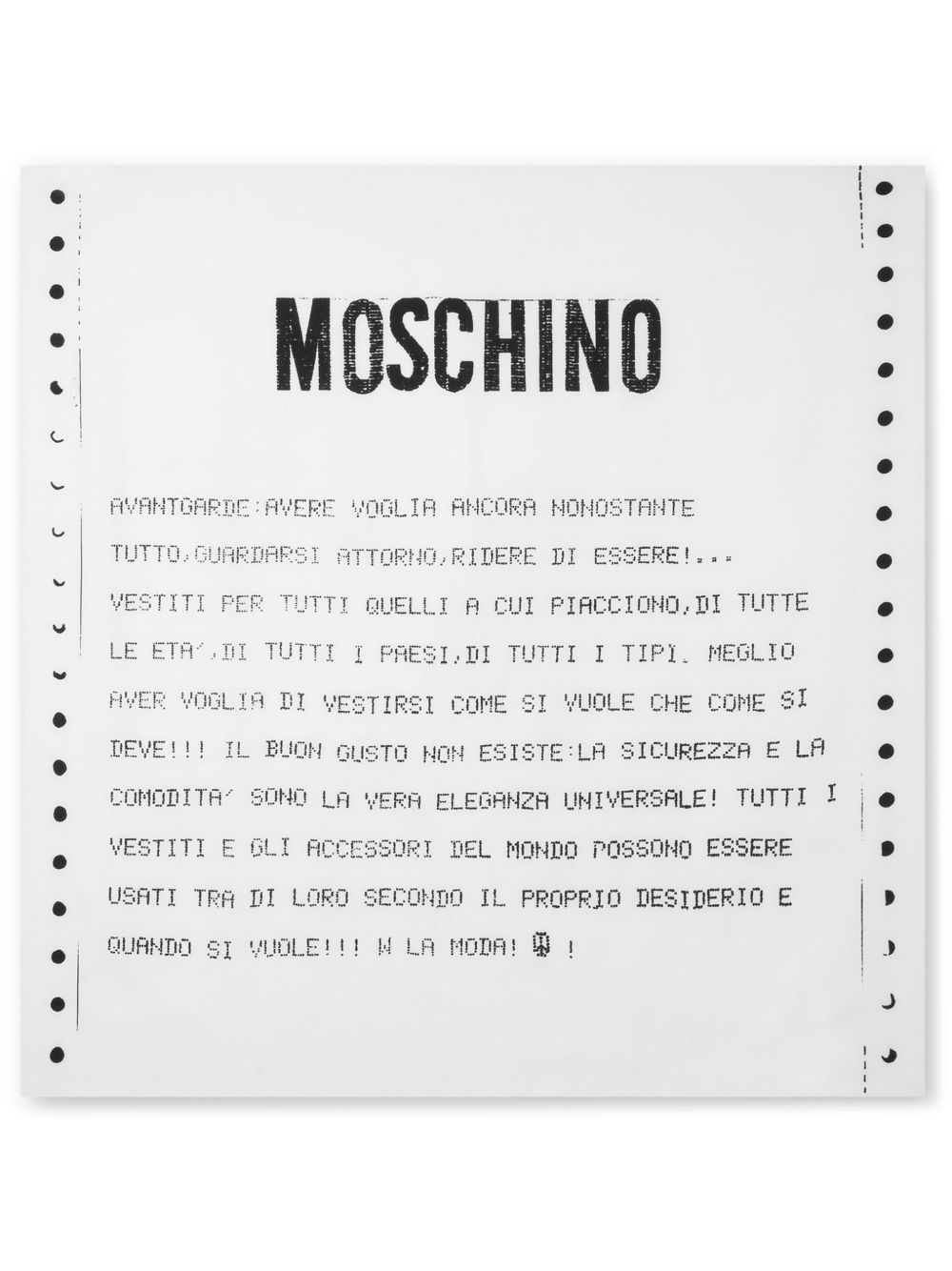 Moschino logo-print scarf - 白色