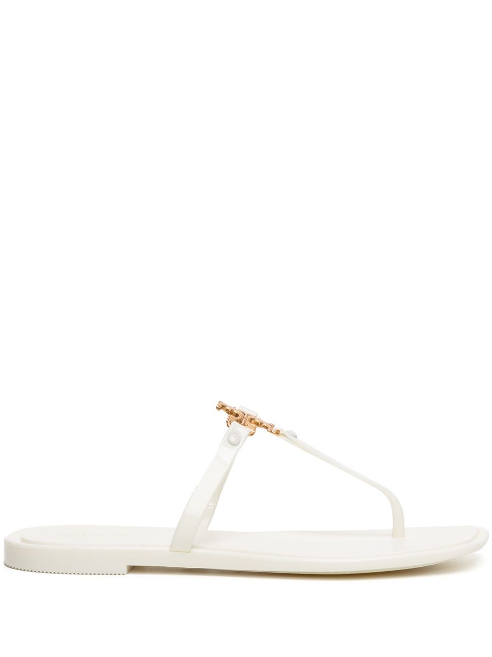 Tory Burch Roxane Jelly logo标牌拖鞋 - 白色