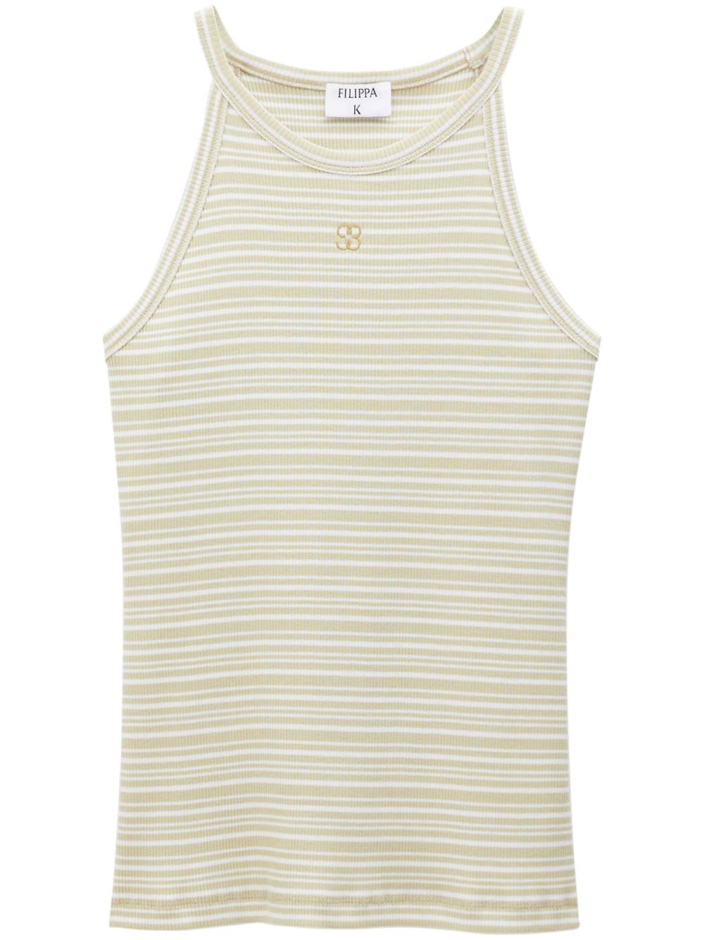 Filippa K 经典logo刺绣条纹坦克背心 - 中性色
